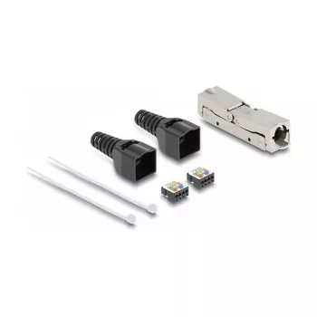 DeLOCK RJ45 jungtis LSA į LSA Cat.8.1 beįrankė juoda