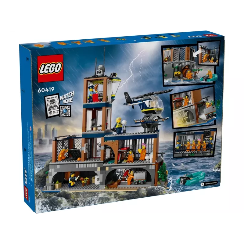 LEGO City Policijos nuovada Kalėjimo sala 60419 – 980 dalių, 7 minifigūrėlės