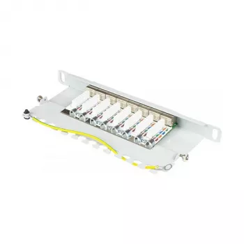 Good Connections Patchpanel 10Cat. 6A 8 prievadų 0,5HE šviesiai pilkas