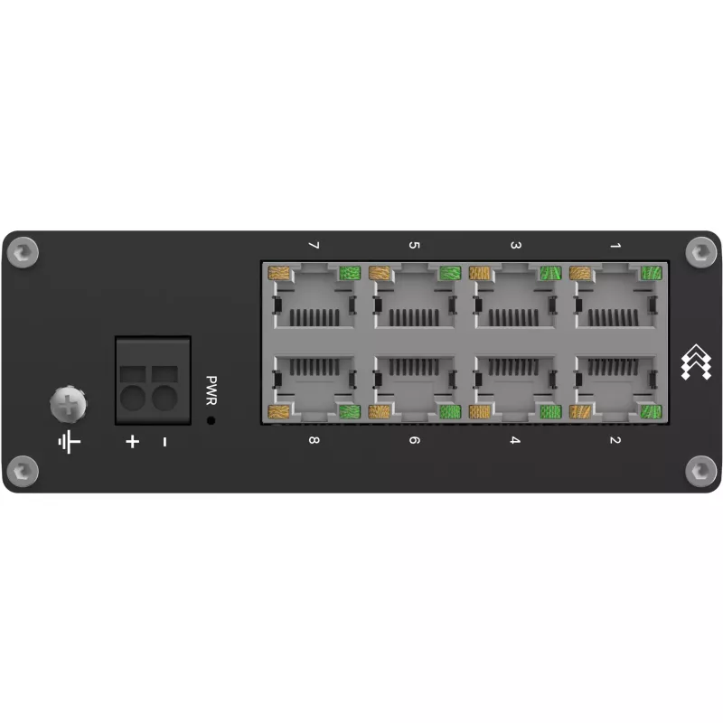 Teltonika TSW030, nevaldomas 8 prievadų pramoninis Ethernet jungiklis