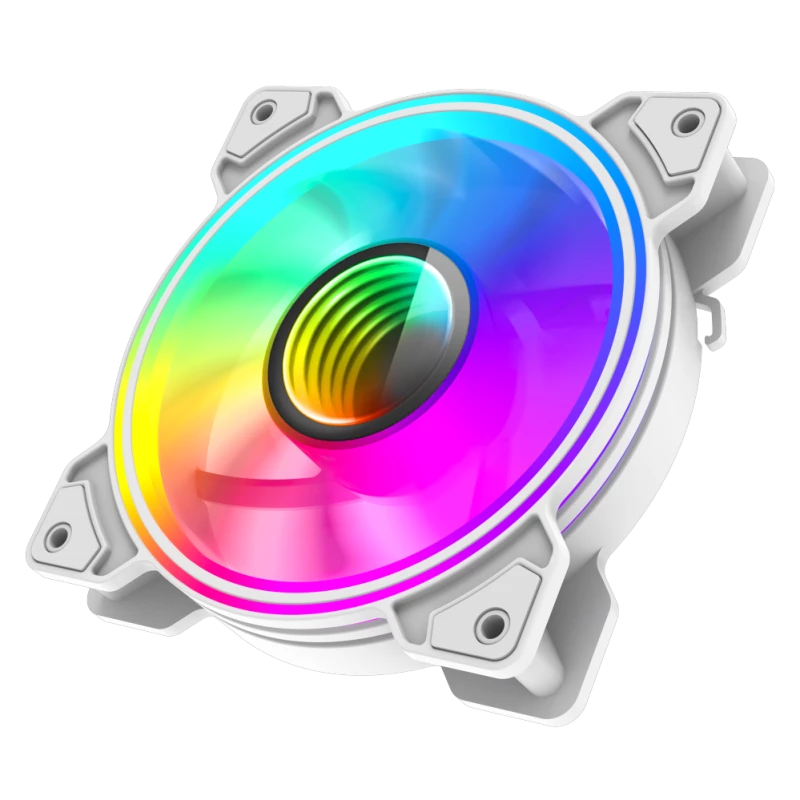 Gamemax Dual Ring Infinity korpuso ventiliatorius baltas
