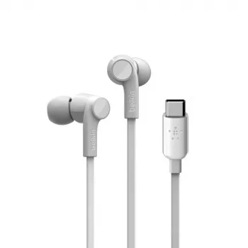 Ausinės Belkin ROCKSTAR USB Type-C baltos