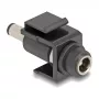 DeLOCK Keystone modulis DC 5,5 x 2,5 mm lizdas į DC 5,5 x 2,1 mm kištuką juodas