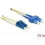 Skiemeninis optinis kabelis DeLOCK 84881 LC/APC į LC/APC OS2 0,5 m geltonas