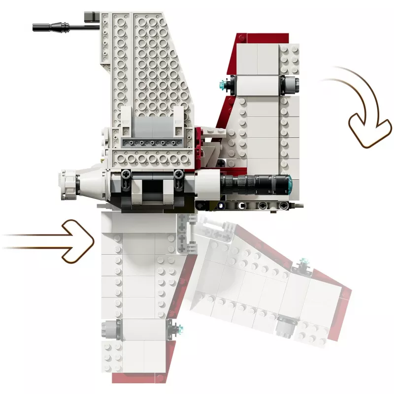 LEGO Star Wars V-19 Torrent Fighter 75432 statybinis rinkinys — 567 dalių, 3 minifigūrėlės, demonstravimo ir žaidimo modelis