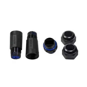 LogiLink IP68 lauko korpusas Keystone moduliams ir jungtims, plastikas, poliamidas, juodas, IP68, 140 mm, 36 mm, 36 mm