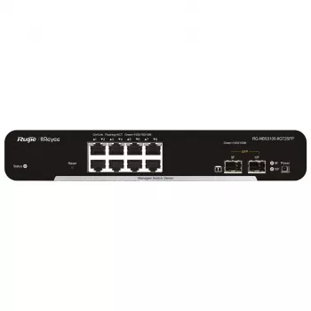 Ruijie Networks RG-NBS3100-8GT2SFP valdomas L2 tinklo jungiklis Gigabit Ethernet (10/100/1000) juodas