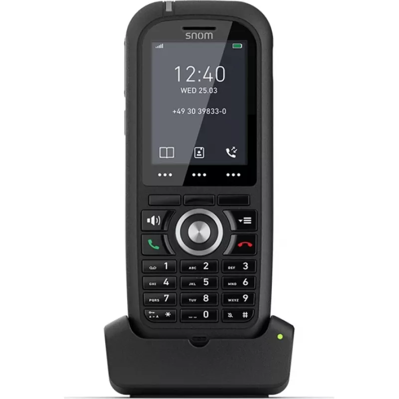 Snom M80 DECT belaidis telefono ragelis su skambučio identifikavimu, juodas