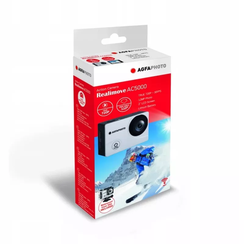 Veiksmo sporto kamera AgfaPhoto Realimove AC5000 12 MP Full HD Wi-Fi