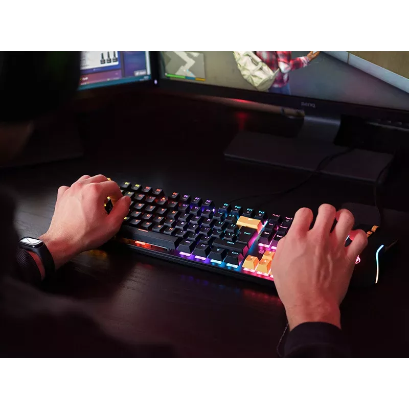 Tracer HORNET 87 žaidimų klaviatūra ir pelė, mechaninė, USB, QWERTY, juoda/geltona