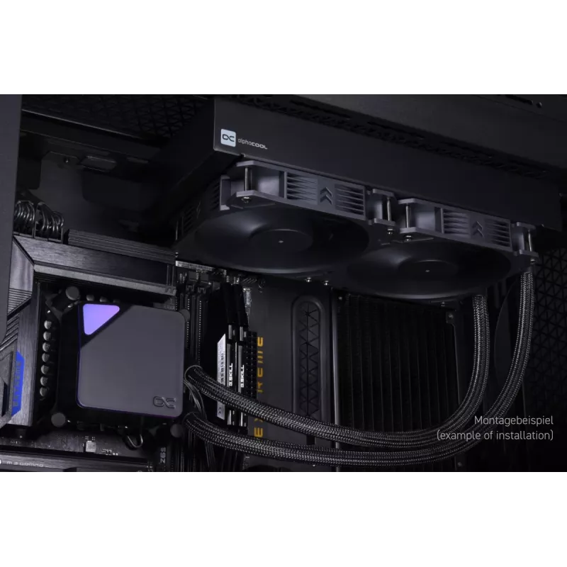 Vandens aušintuvas „viskas viename“ Alphacool Core Ocean T38 AIO 280mm 14 cm Juodas