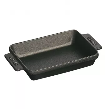 Mini kepimo indas stačiakampis Staub 250 ml, juodas