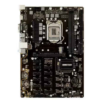 Motininė plokštė BIOSTAR TB360-BTC PRO 2.0 ATX Intel B360, LGA 1151, 2x DIMM DDR4 iki 32GB, 11x PCIe x1 + 1x PCIe x16, M.2, SATA III, USB-A