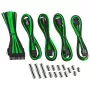 CableMod CM-CAB-CKIT-N86KKLG-R ilginimo rinkinys maitinimo kabeliams — 8 ir 6 kontaktų, juoda/žalia