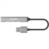 Manhattan USB-A 4 prievadų šakotuvas, 4x USB-A prievadai (1x 5 Gbps USB 3.2 Gen1, 3 x 480 Mbps USB 2.0), maitinamas per USB, aliuminis