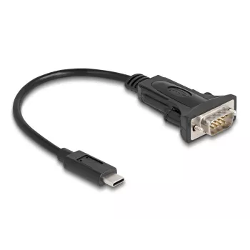 DeLOCK adapteris USB Type-C į RS-232 D-Sub 9 kontaktų vyriškas 0,25 m