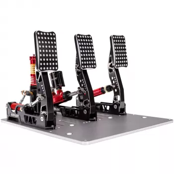 Simagic P2000 hidraulinis 3 pedalų rinkinys, 100KG Loadcell - Crimson Edition