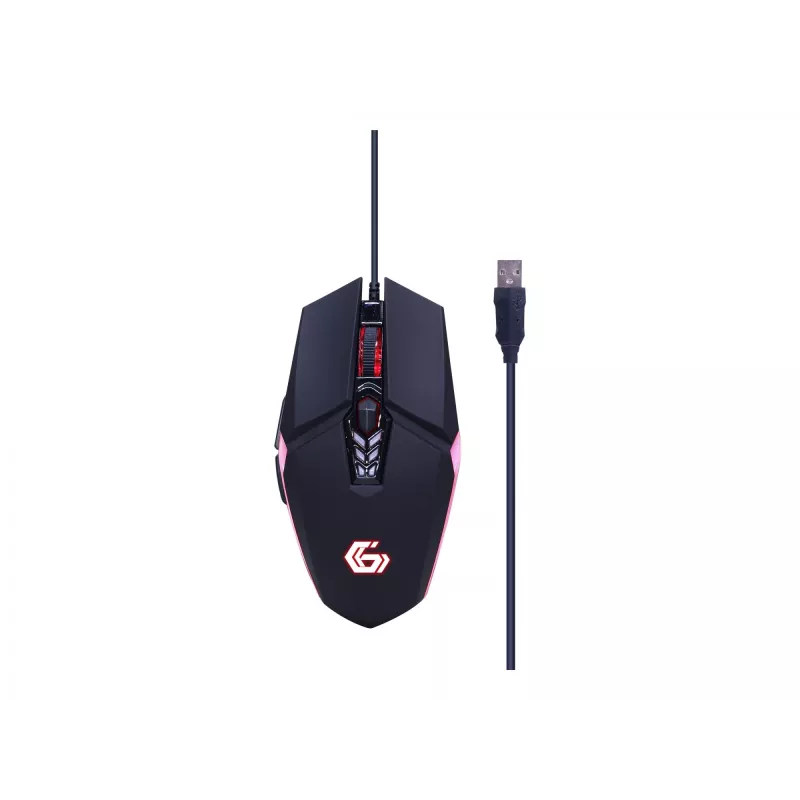 Žaidimų klaviatūra su pele GEMBIRD GGS-UMGL4-02 – pilno dydžio USB QWERTY US anglų, juoda, LED foninis apšvietimas