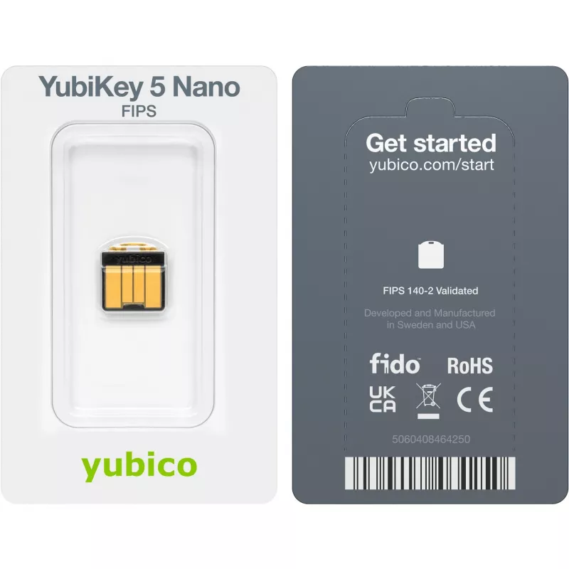 Yubico YubiKey 5 Nano FIPS USB-A saugos raktas