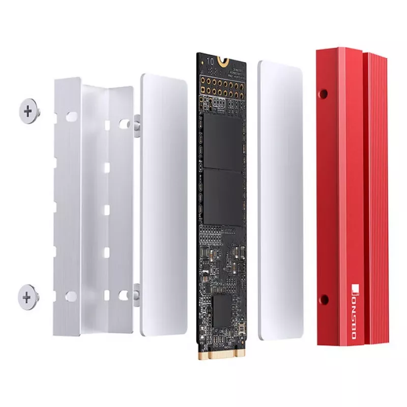 Jonsbo M.2-6 RED 2280 pasyvus aušintuvas M.2 SSD 2280 NVMe/SATA