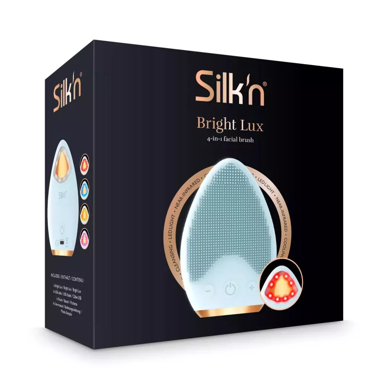 Vibracinis veido valymo šepetėlis Silk'n Bright Lux Žalia, įkraunamas, 3 h