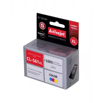 Activejet AC-561NX rašalo kasetė (pakaitalas Canon CL-561XL; Supreme; 18 ml; Spalva: Cián, Magenta, Geltona)