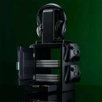Numskull Games Oficialus Xbox žaidimų dėklas, diskelių laikiklis žaidimams, Xbox, juoda, laidinis