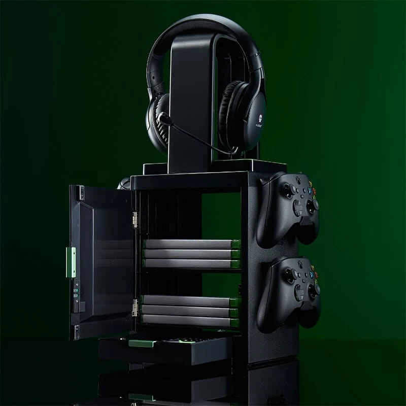 Numskull Games Oficialus Xbox žaidimų dėklas, diskelių laikiklis žaidimams, Xbox, juoda, laidinis