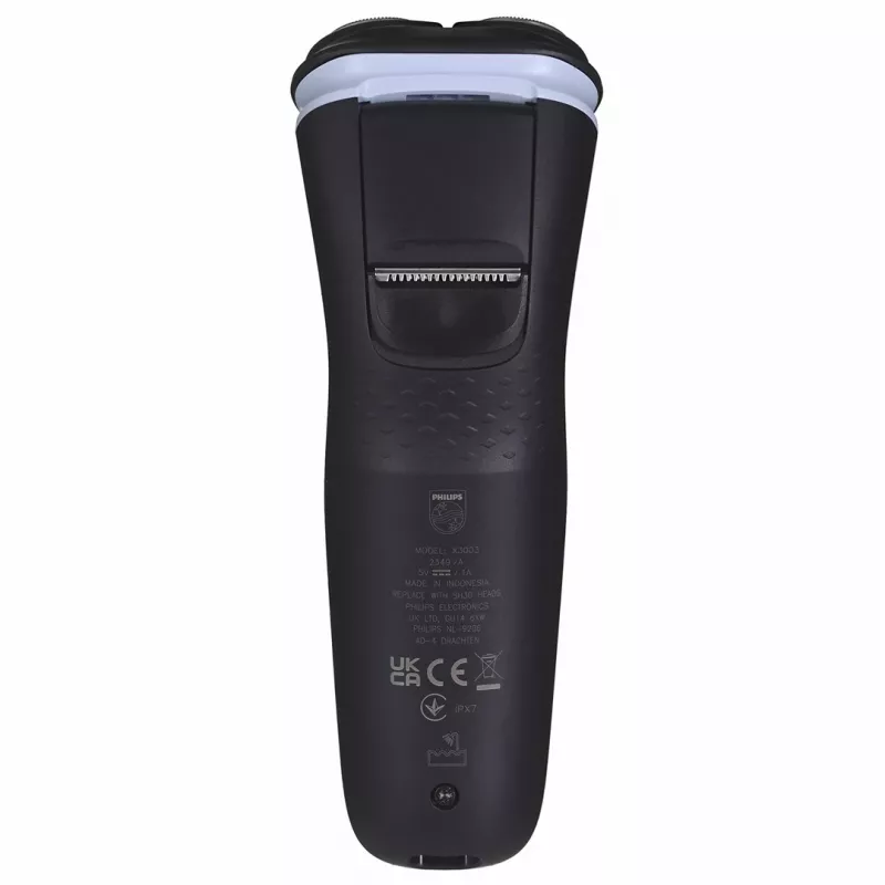Elektrinis rotacinis skustuvas Philips 3000X Series X3003/00 — 3 galvutės, šlapias ir sausas skutimas, NiMH baterija, 40 min veikimo laikas
