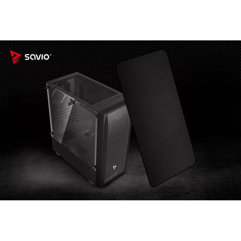 PC korpusas SAVIO Noctis Flow – Cube Mini-ITX/Micro-ATX/ATX, 3x120mm priekyje, 1x120mm gale, 2x3.5 colio + 3x2.5 colio lizdai, grūdintas stiklas