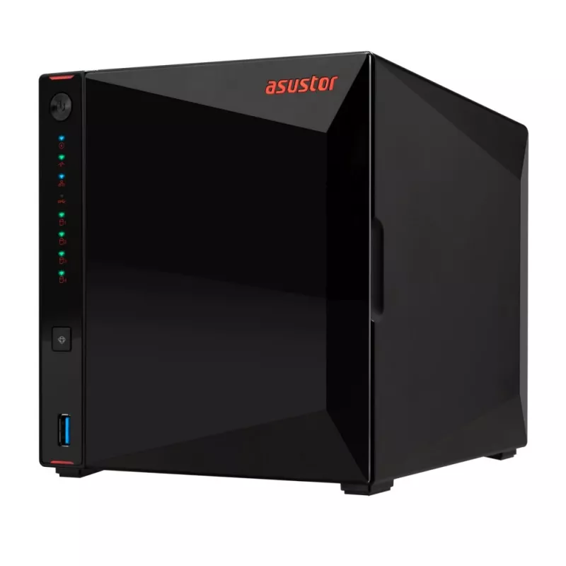 Asustor AS5404T NAS/saugyklos serveris Intel® Celeron® N5105 4 GB DDR4 0 TB ADM Juoda