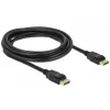 Delock DisplayPort kabelis, DisplayPort (M) į DisplayPort (M), 3 m, su užraktu, juodas