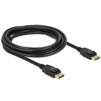 Delock DisplayPort kabelis, DisplayPort (M) į DisplayPort (M), 3 m, su užraktu, juodas