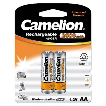 Įkraunamos Ni-MH AA/HR6 baterijos CAMELION 2500 mAh, 2 vnt.
