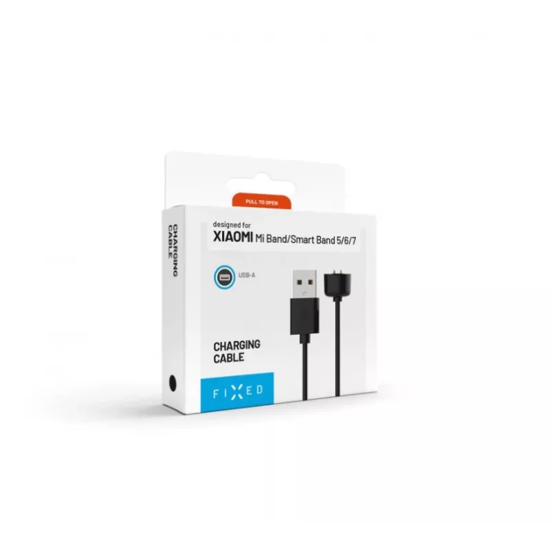 Įkrovimo laidas FIXED, skirtas Xiaomi Mi Band 5/6/7 – USB-A prie firminės jungties, 1 m