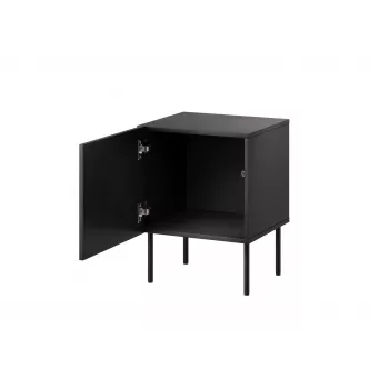 Nakties staliukas Cama Meble SIENA 2 vnt., 44,5×40×59 cm, juodas matinis, MDF ir medžio drožlių plokštė