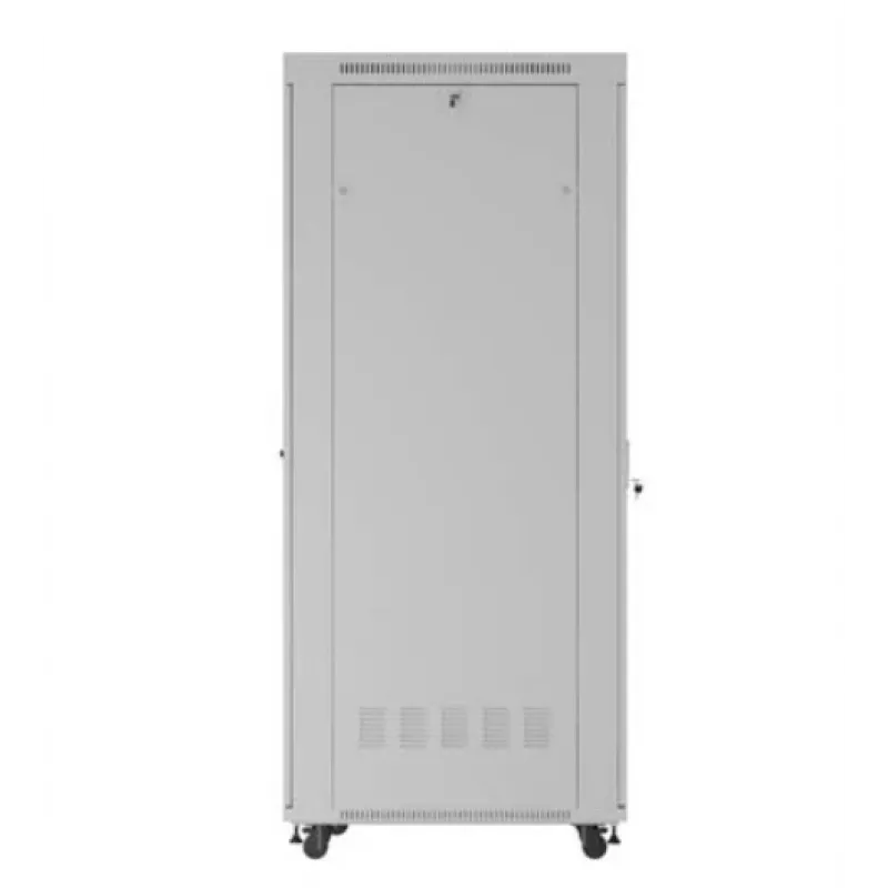 Stovimas serverinis spintos korpusas LANBERG FF01-8047-12SL 47U 800x1000 mm pilkas su priekinėmis ir galinėmis stiklinėmis durimis bei LCD skydelio vieta