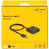 Delock vaizdo skirstytuvas / jungiklis 8K, dvipusis, 2x DisplayPort, stalinis (18906)