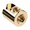 EK Water Blocks EK-Quantum Torque Splitter 3F T -Gold žalvarinis adapteris 28 mm aukštis 2,3 cm skersmuo