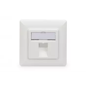 Digitus | Sieninė plokštelė Keystone moduliams, vokiškas tipas, vidurinė plokštelė 50x50 mm, rėmas 80x80 mm | DN-93811