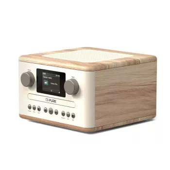 PURE Classic C-D4 Skaitmeninis radijas White/Eiche DAB+ FM Internet-Radijas Bluetooth 15W