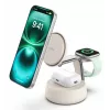 Belaidis USB įkroviklis Belkin Qi2 WIZ040KQSD — 25 W, USB maitinimas, 1,5 m laidas, baltas, išmaniesiems telefonams, išmaniesiems laikrodžiams, ausinėms, sporto apyrankėms