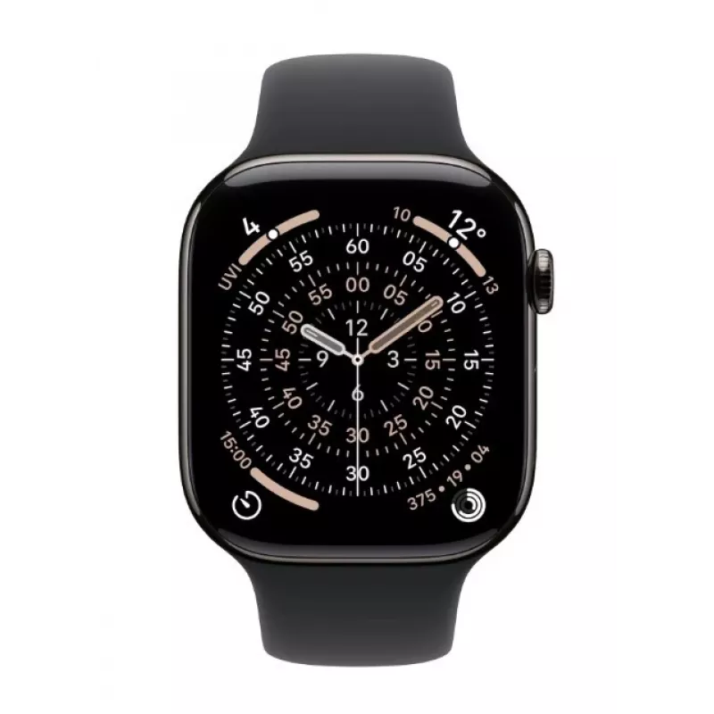 Išmanusis laikrodis Apple Watch Series 11 GPS + Cellular 42mm Slate Titanium korpusas Black Sport Band M/L