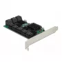DeLOCK 16 prievadų SATA PCI Express x4 kortelė 6 Gbit/s žalia pilka