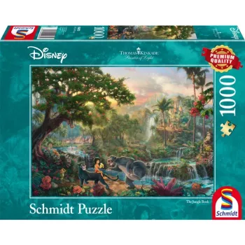 Dėlionė Schmidt Spiele 4059473 – 1000 dalių, Džiunglių knygos animaciniai personažai, 693 mm plotis