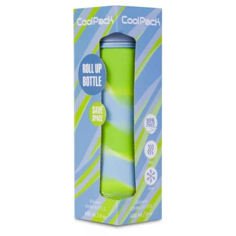 Sportinis silikoninis vandens butelis Cool Pack Z14770 600 ml Mergaitėms Mėlyna