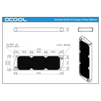 Radiatorius Alphacool NexXxoS ST30 Full Copper X-Flow 360 mm (14230)