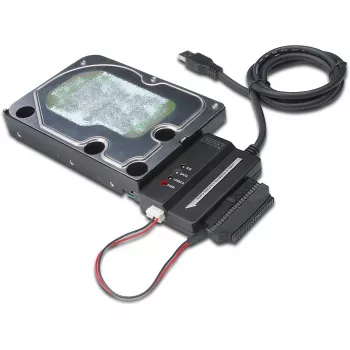 DIGITUS DA-70325 – valdiklis saugykloms, 2,5 colio / 3,5 colio, ATA / SATA 3Gb/s, 300 MB/s, USB 3.0