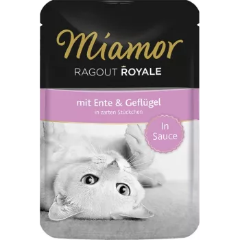 Šlapias kačių ėdalas Miamor Ragout Royale 74072 Antis Suaugusiems 100 g, be sojos, pakelis