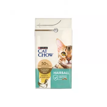 Sausas kačių ėdalas Purina Cat Chow Hairball Control 1,5 kg — Suaugusioms, Vištiena, 32% baltymų, 11% riebalų